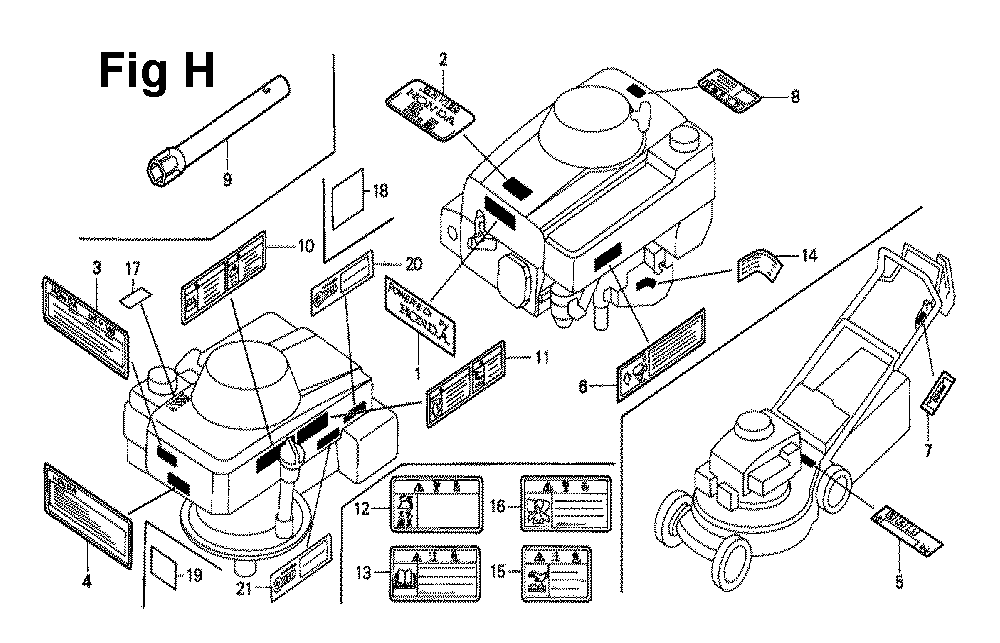 Fig-2 Diagram and Parts List for GXV160K1 Type N1AH Honda Engine