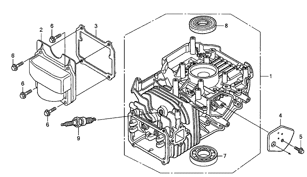 Fig-0 Diagram and Parts List for GSV190A Type S1A Honda Engine