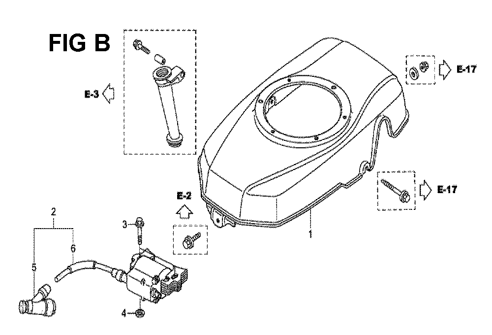 Fig-8 Diagram and Parts List for GXV160H2 Type SFE Honda Engine