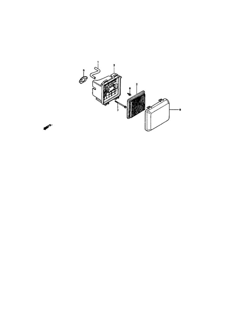 Air Cleaner Diagram and Parts List for GCV-160-A  Honda Engine