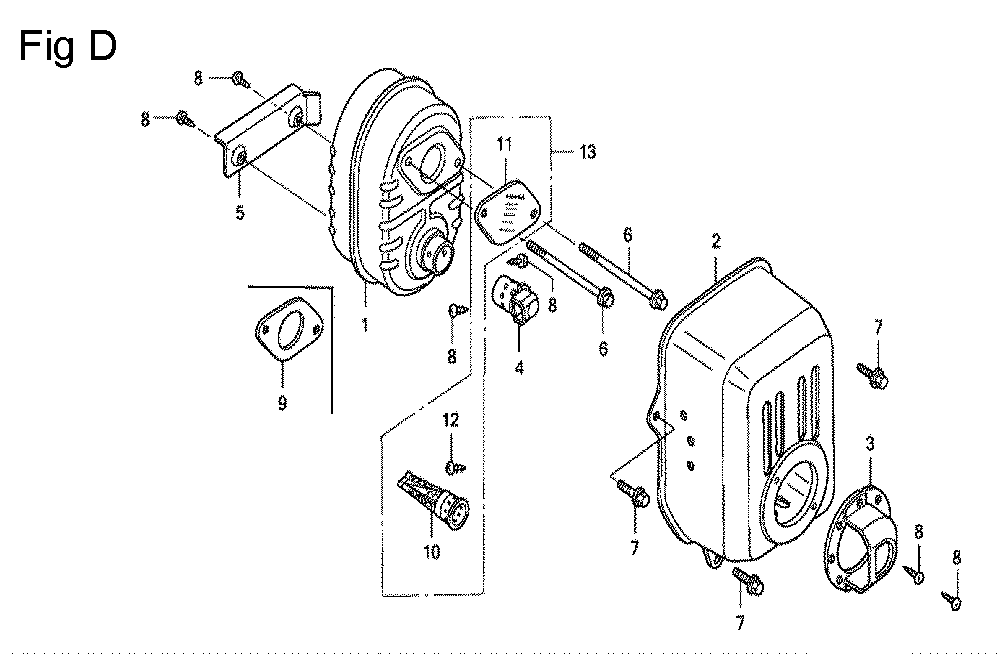 Fig-4 Diagram and Parts List for GC160 Type QHE2 Honda Engine
