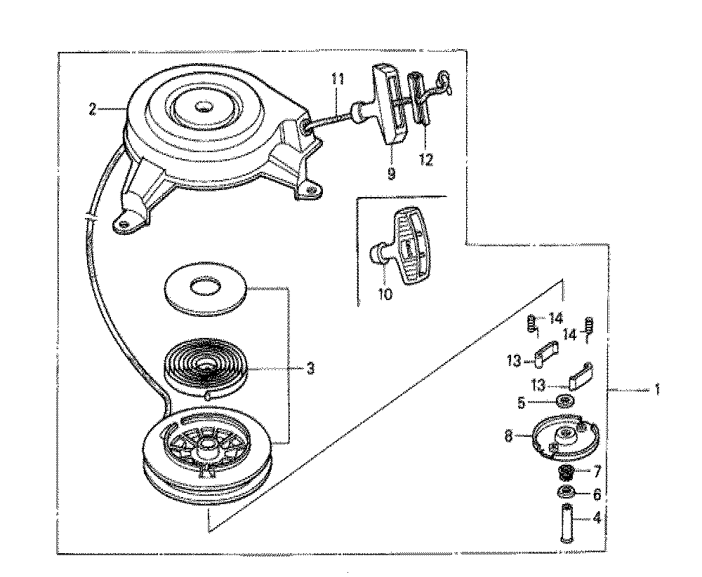 Fig-0 Diagram and Parts List for GXV140 Type N1S Honda Engine