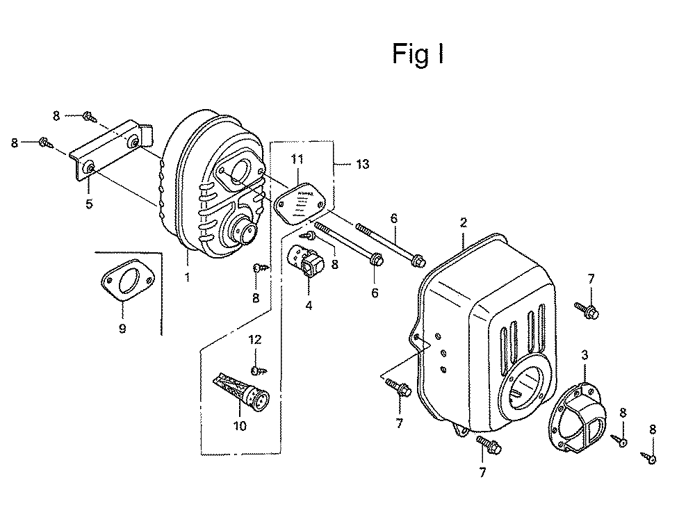 Fig-9 Diagram and Parts List for GC160 Type QBC Honda Engine