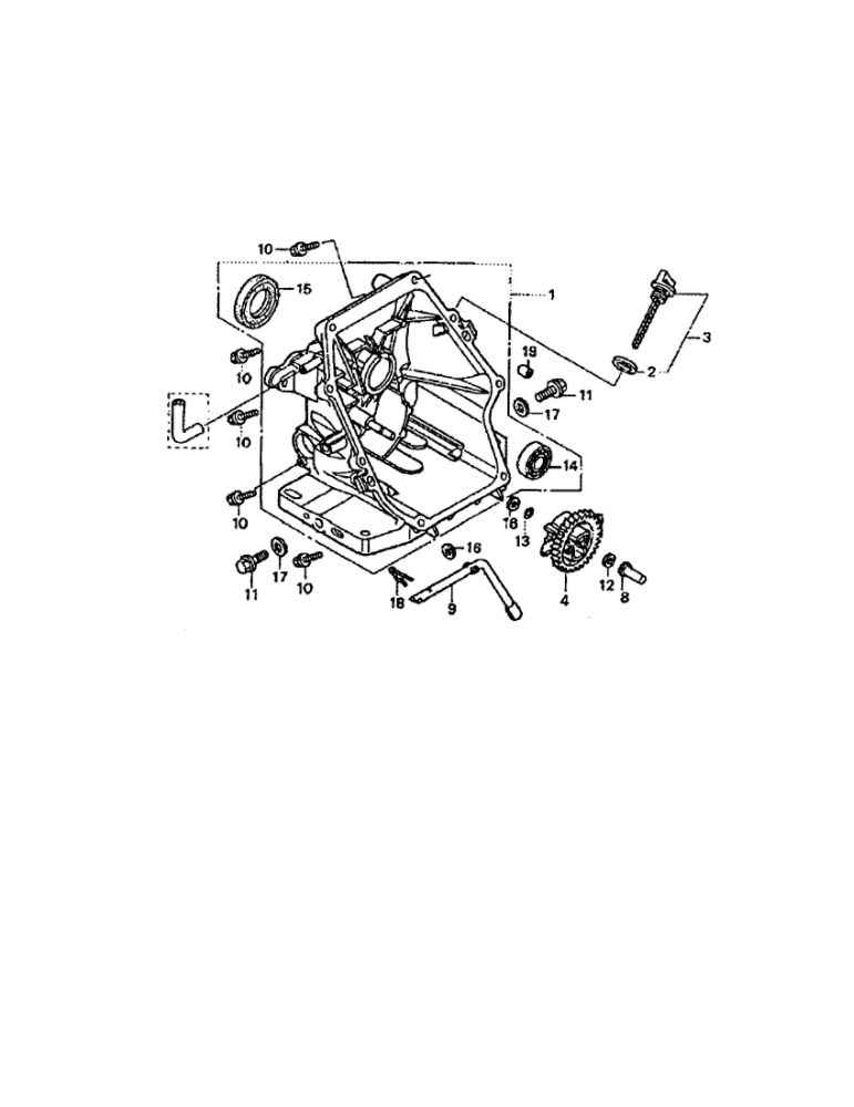 Crankcase Cover Diagram and Parts List for GCV-160-AQHA2  Honda Engine