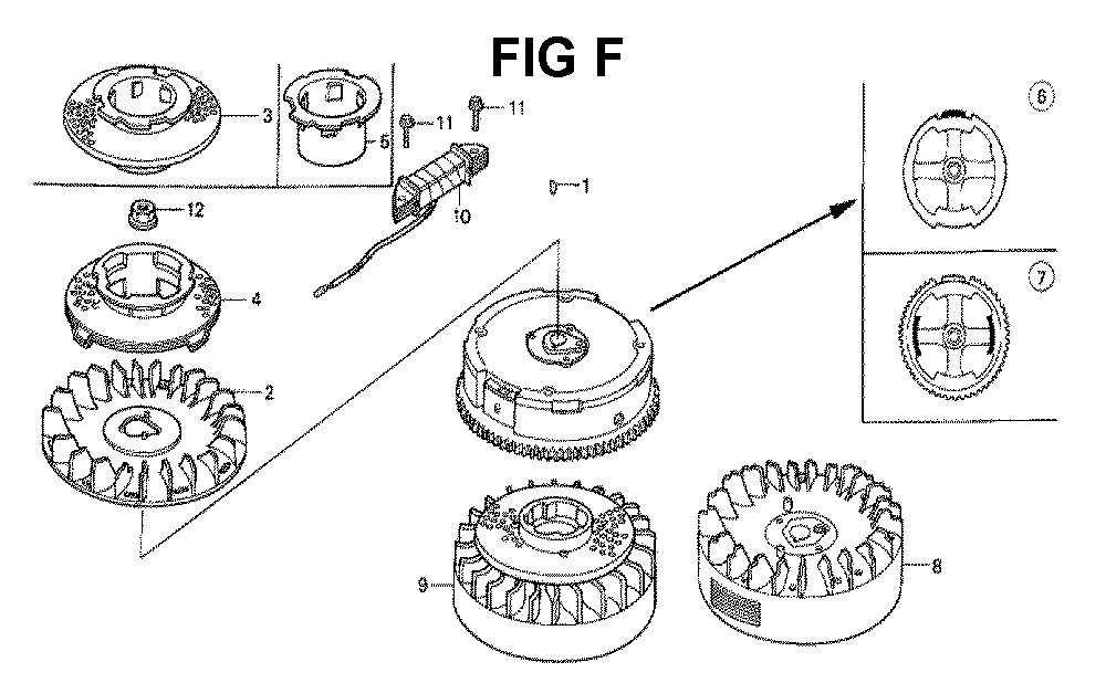 Fig-11 Diagram and Parts List for GXV160 Type SFCA Honda Engine