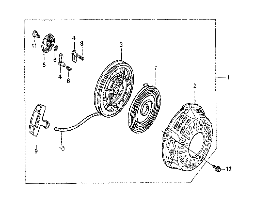 Fig-0 Diagram and Parts List for GX120K1 (QX4)(43-9099999) Honda Engine