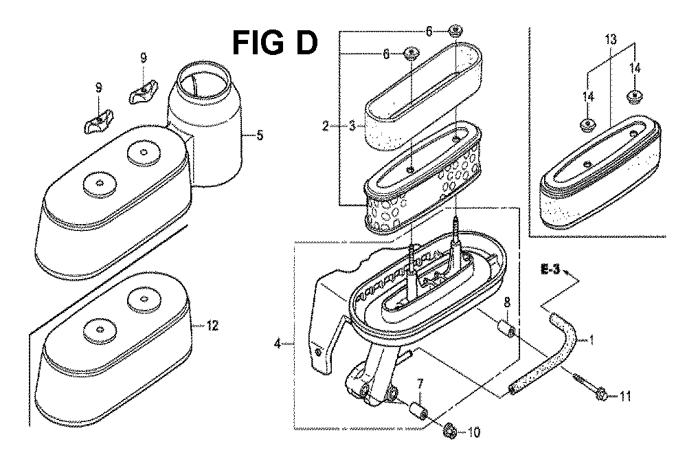 Fig-4 Diagram and Parts List for GXV160H2 Type N4N5 Honda Engine
