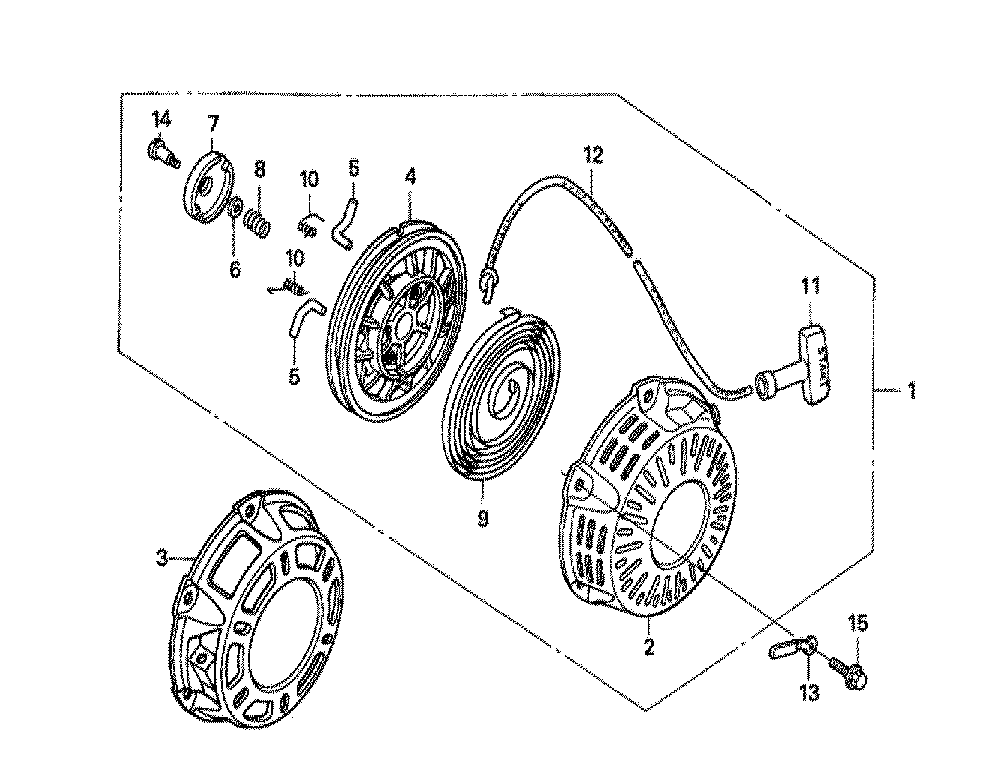 Fig-0 Diagram and Parts List for GX160U1 Type QXW Honda Engine