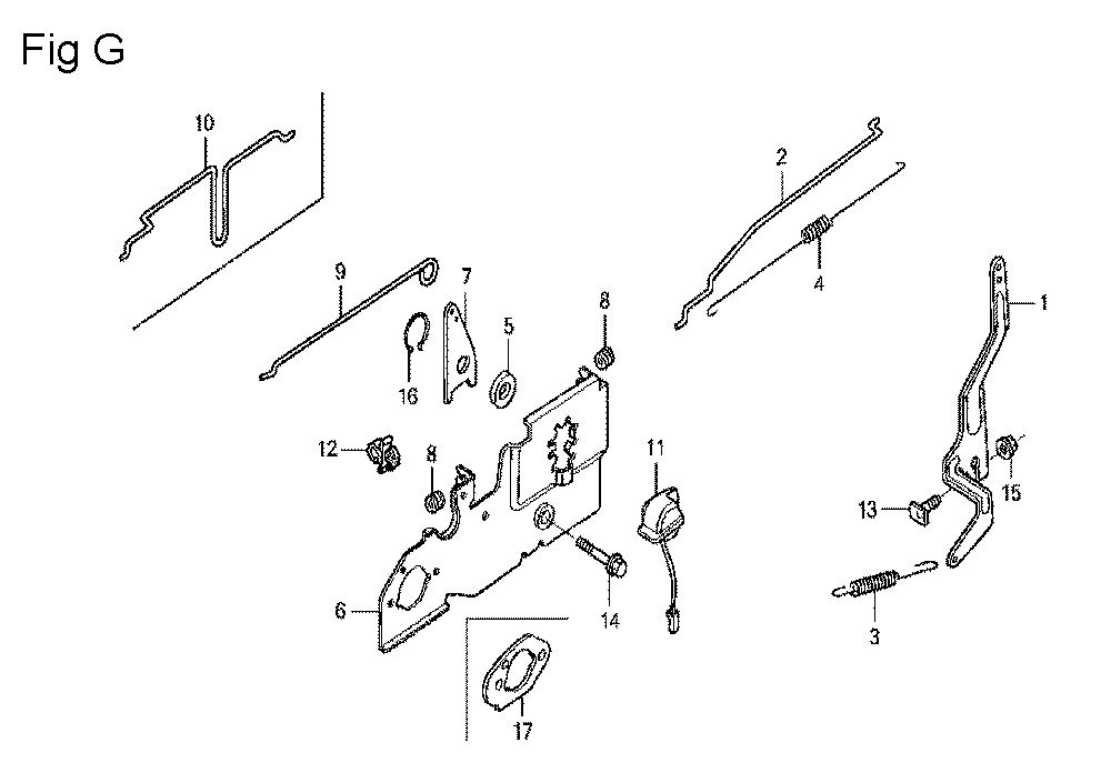 Fig-7 Diagram and Parts List for GCV160LA Type S1M Honda Engine