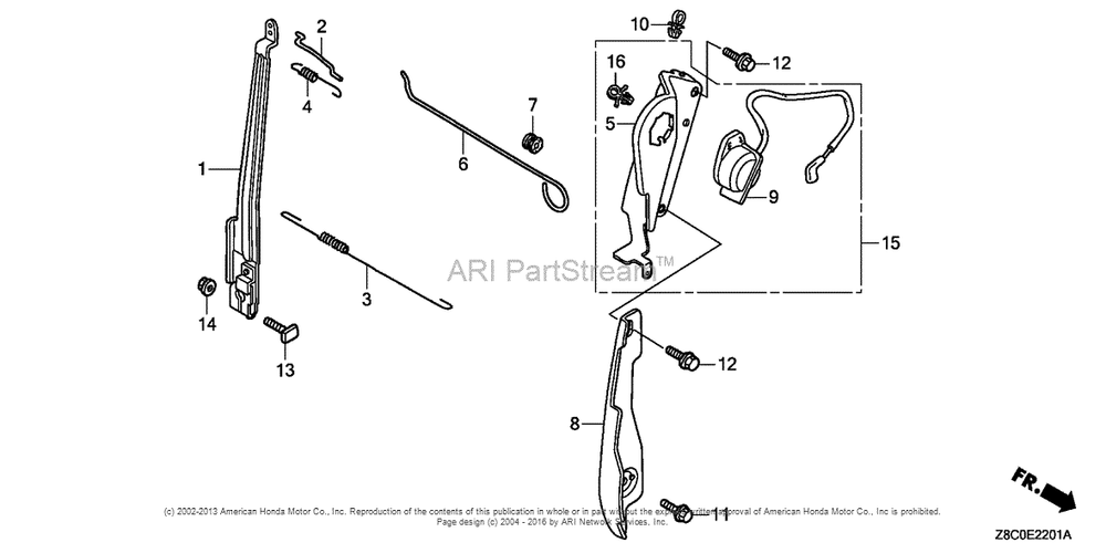 Control (2) Diagram and Parts List for GC190LA (typeQHAF)(GCAAA-1496157) Honda Engine