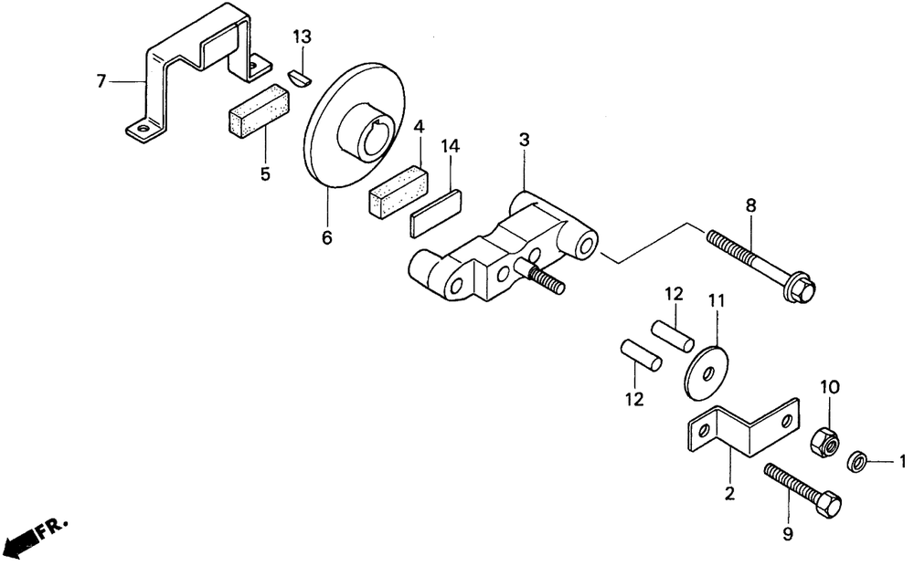 Brake Diagram and Parts List for H1011R (Type  SA)(MZAW-6000001 - 6100000) Honda Lawn Mower