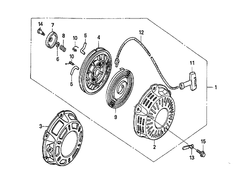 Fig-0 Diagram and Parts List for GX160U1 Type QXS2 Honda Engine