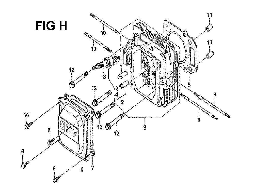 Fig-5 Diagram and Parts List for GXV160H2 Type N1F Honda Engine