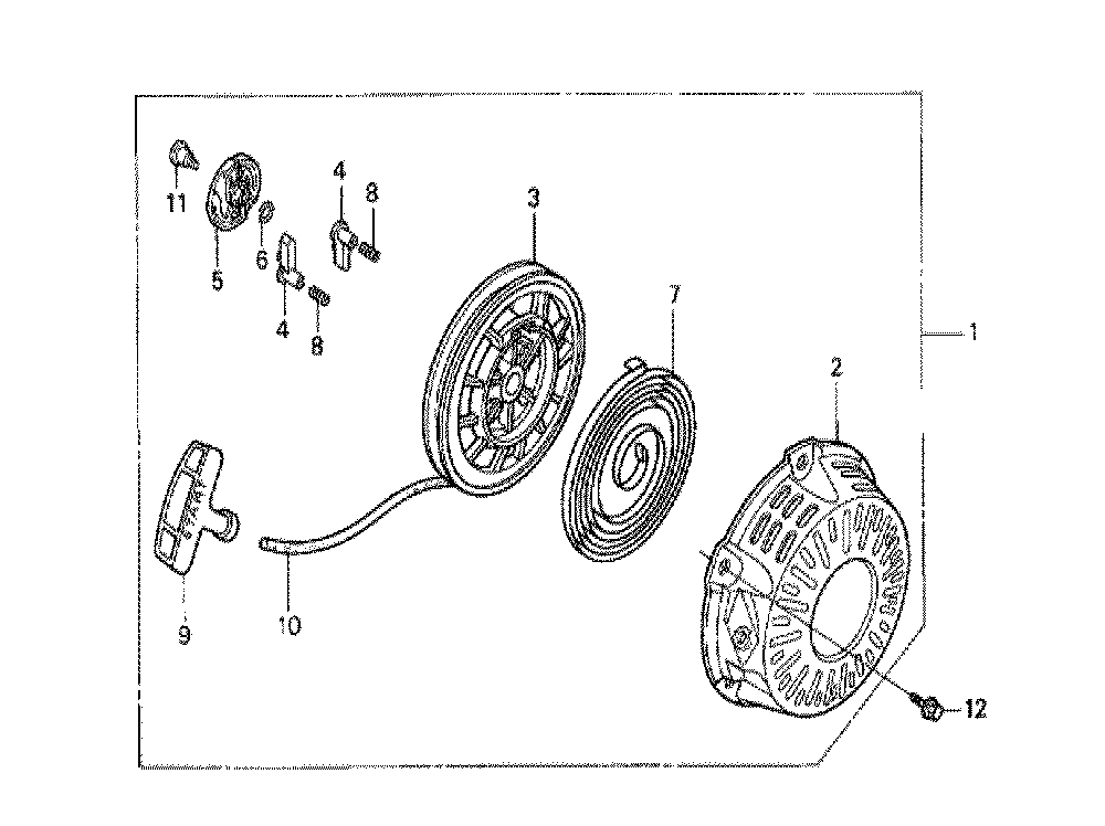 Fig-0 Diagram and Parts List for GX120K1 (VMS4)(43-9099999) Honda Engine