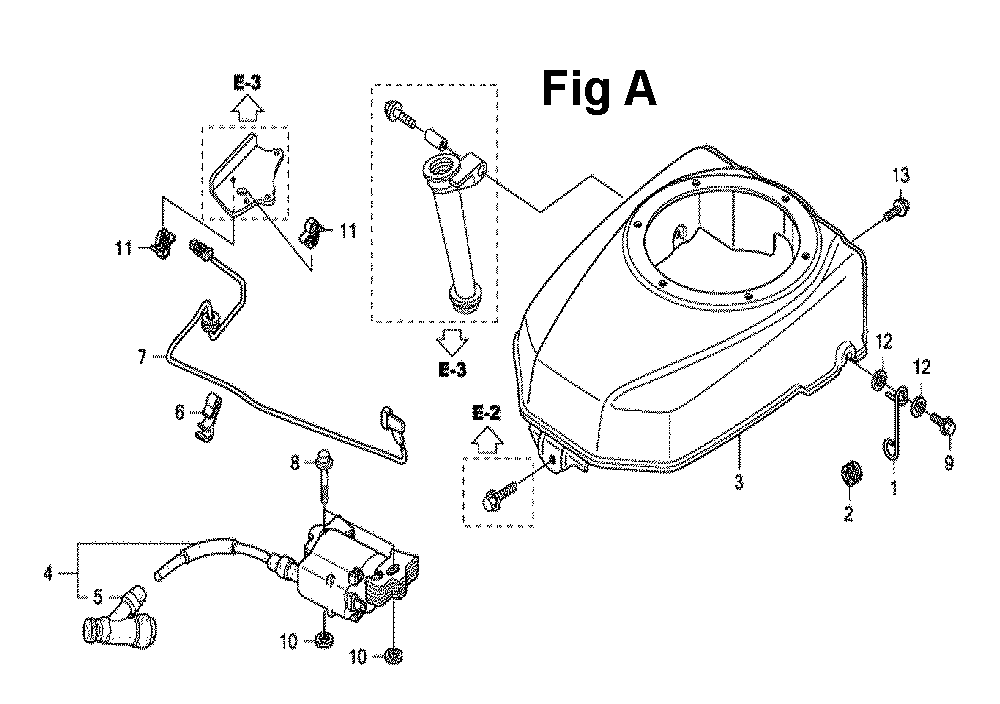 Fig-6 Diagram and Parts List for GXV160UH2 Type T1AT Honda Engine