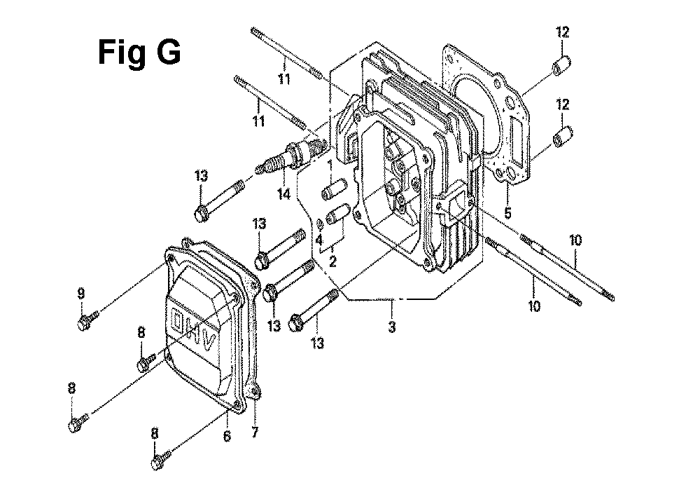 Fig-6 Diagram and Parts List for GXV160UH2 Type N1F2 Honda Engine