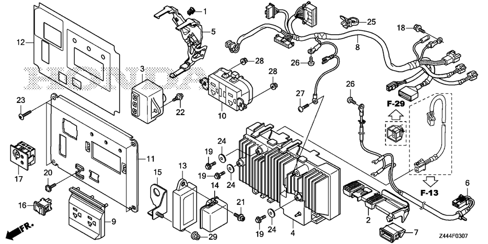 Control Panel (8) Diagram and Parts List for EB2200IT (Type  AN)(EAJT-1000001 - 9999999) Honda Generator