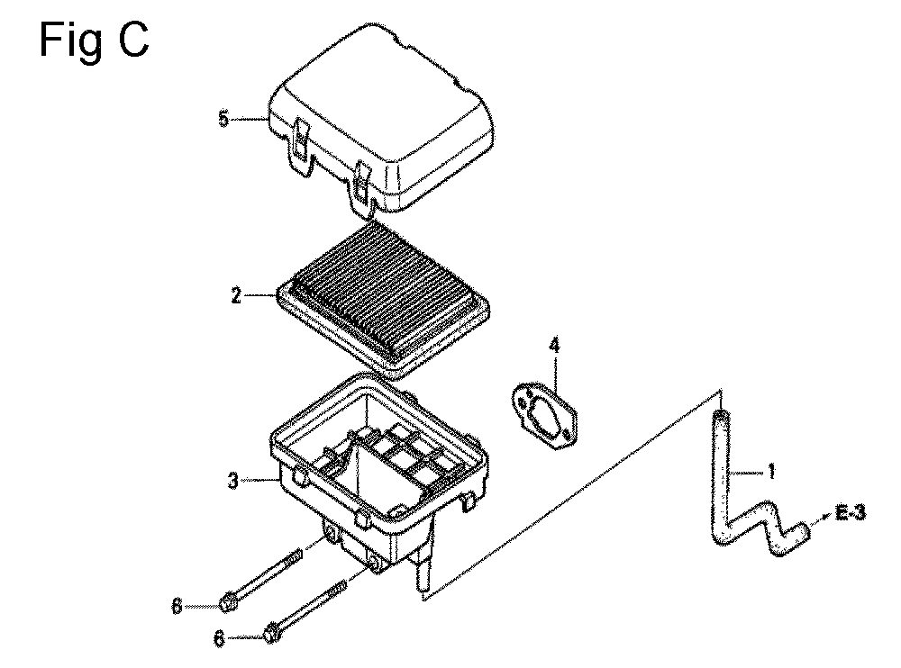 Fig-3 Diagram and Parts List for GC160 Type VX Honda Engine