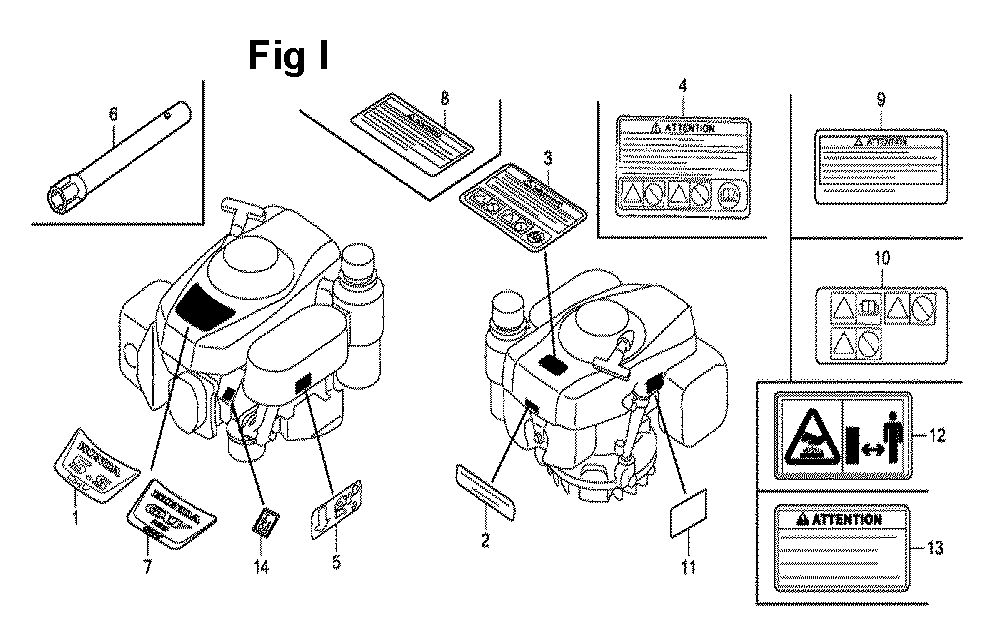 Fig-4 Diagram and Parts List for GXV160UH2 Type N1F Honda Engine