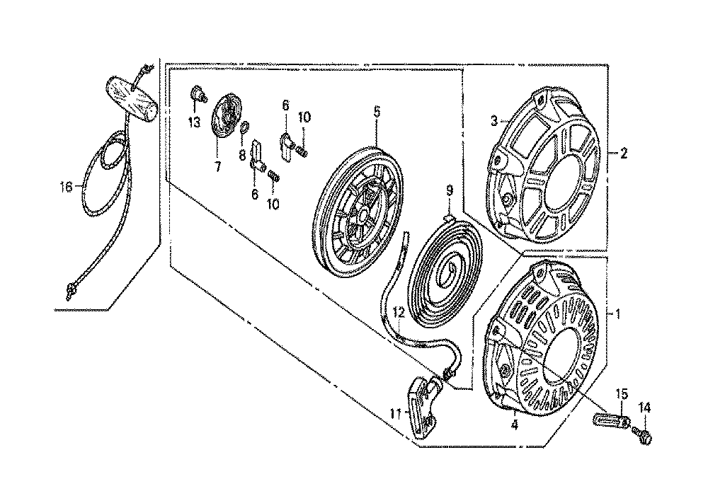 Fig-0 Diagram and Parts List for GX160K1 Type QEBR Honda Engine