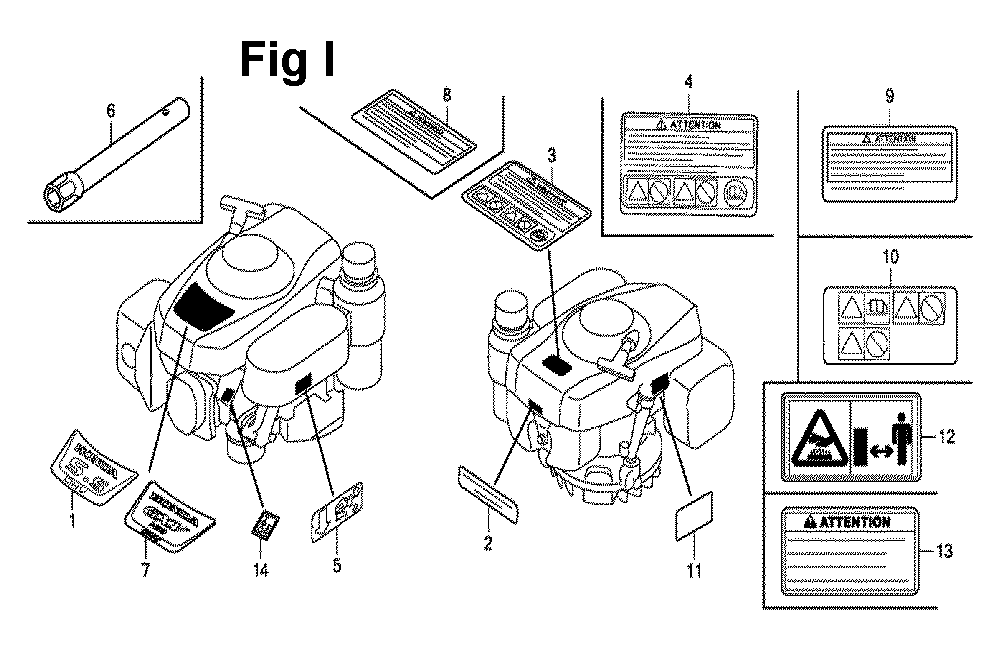 Fig-7 Diagram and Parts List for GXV160UH2 Type N1F1 Honda Engine