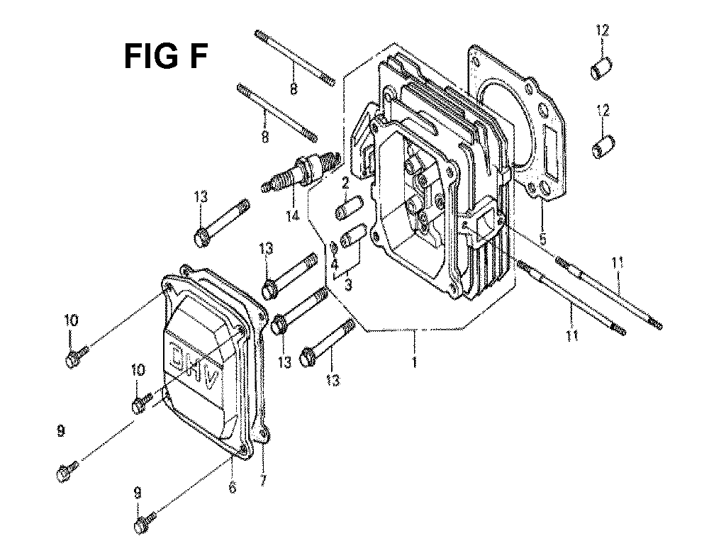 Fig-10 Diagram and Parts List for GXV160K1 Type N1S Honda Engine