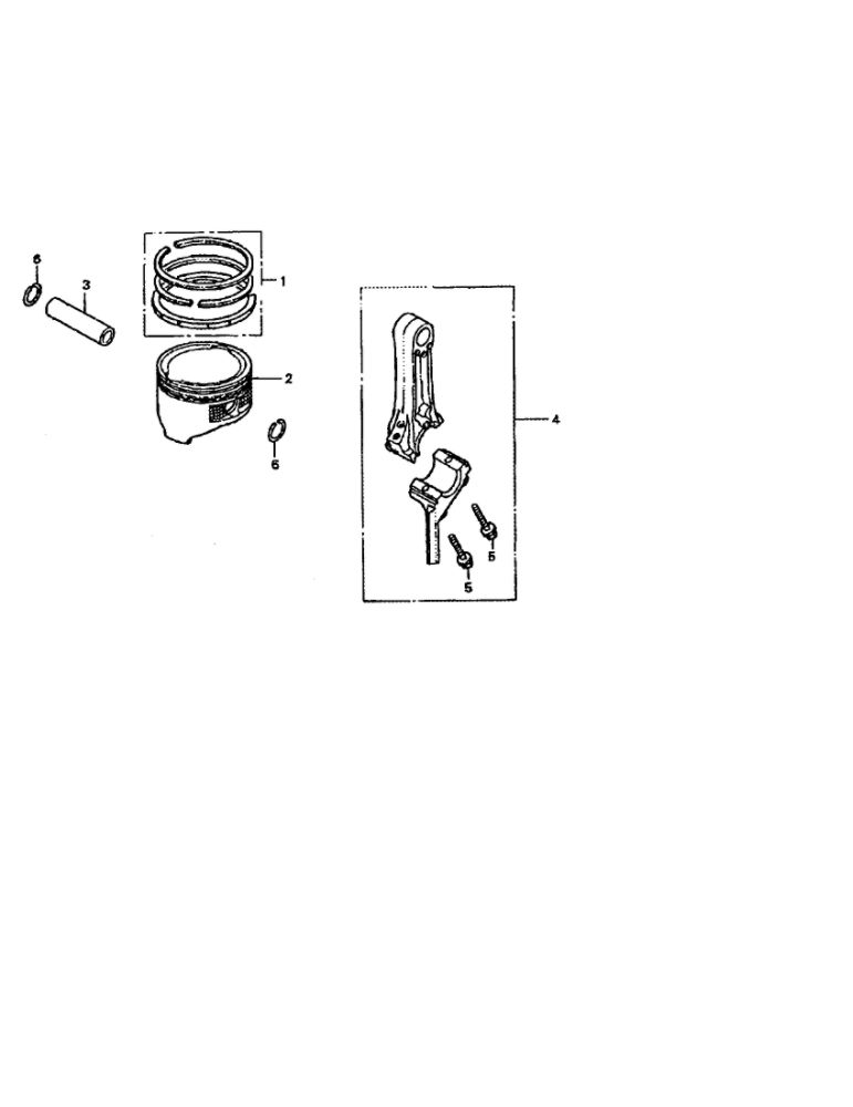 Piston Diagram and Parts List for GCV-160-AQHA2  Honda Engine