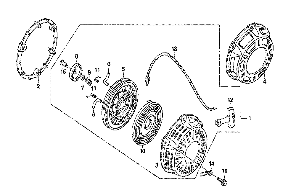 Fig-0 Diagram and Parts List for GX200U Type VXU1 Honda Engine