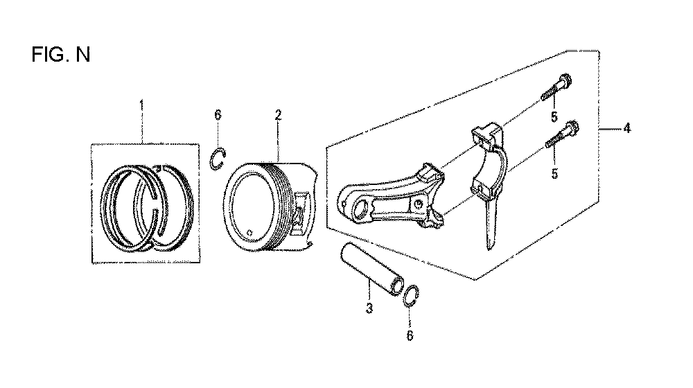 Fig-14 Diagram and Parts List for GX120T1 Type QX26 Honda Engine