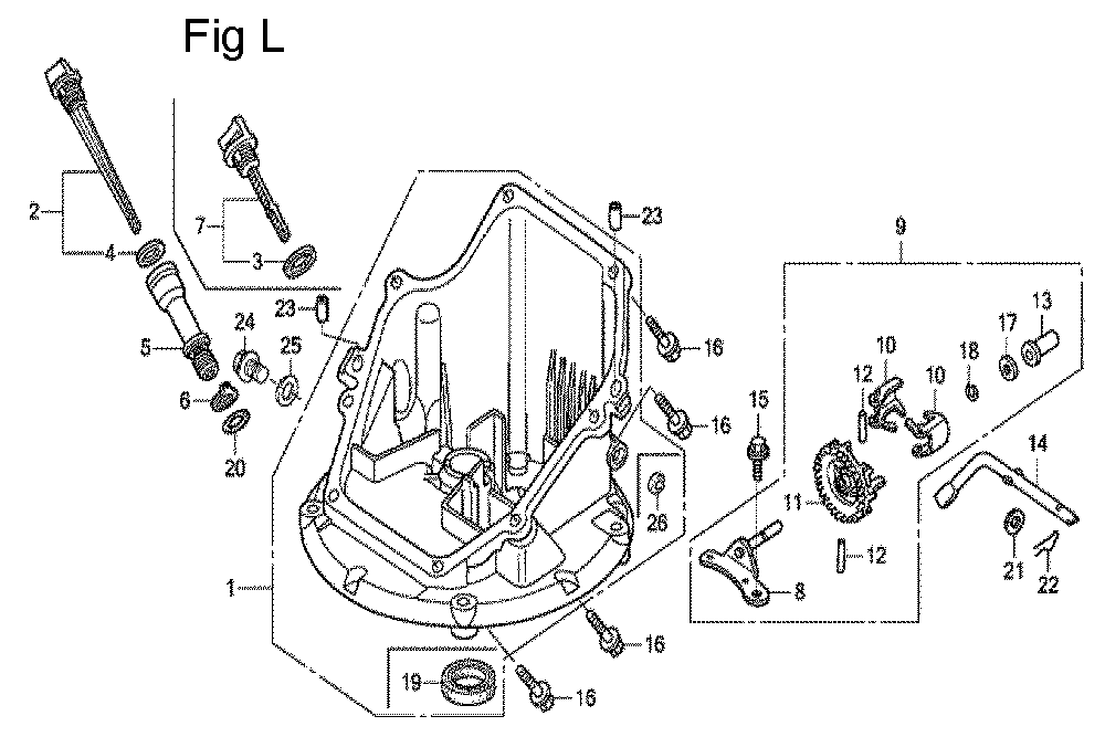 Fig-12 Diagram and Parts List for GCV160A Type NBL1 Honda Engine