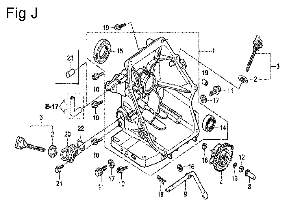 Fig-10 Diagram and Parts List for GC160A Type QHEC Honda Engine
