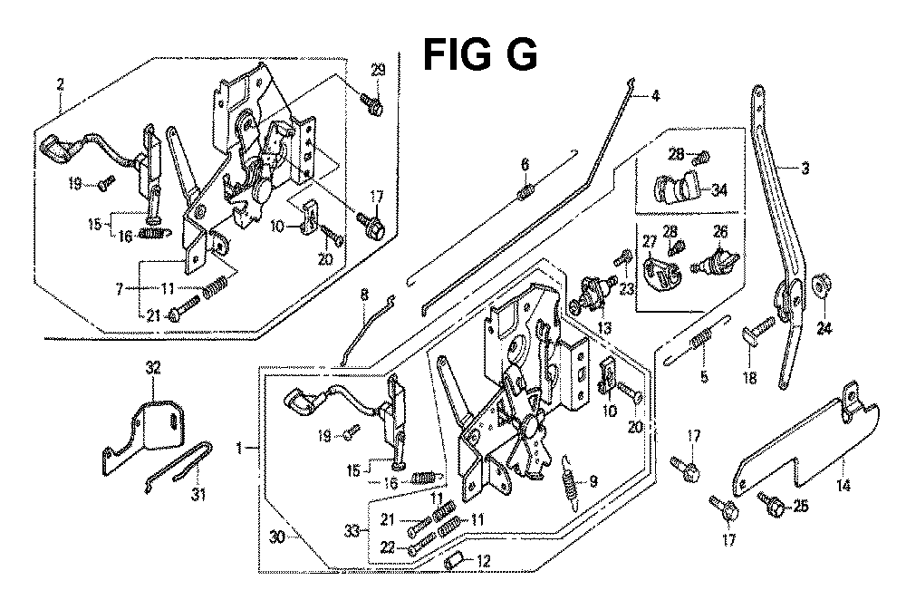 Fig-10 Diagram and Parts List for GXV140 Type N1SA Honda Engine