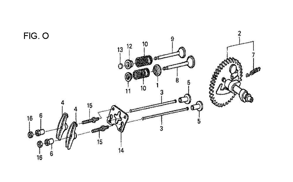 Fig-15 Diagram and Parts List for GX120T1 Type QH26 Honda Engine