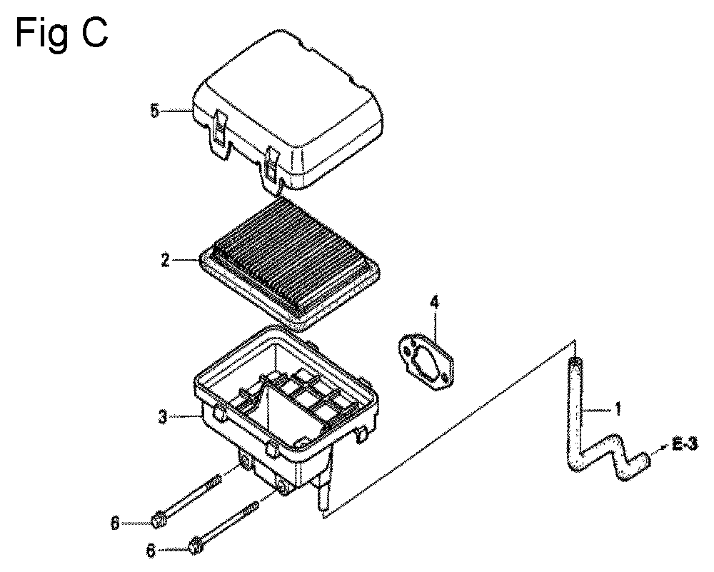 Fig-3 Diagram and Parts List for GC160A Type QHW Honda Engine