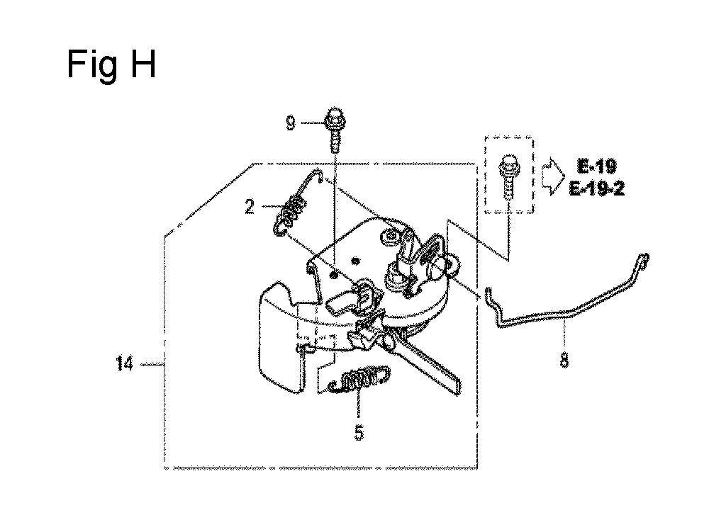 Fig-8 Diagram and Parts List for GCV160A Type STA1 Honda Engine