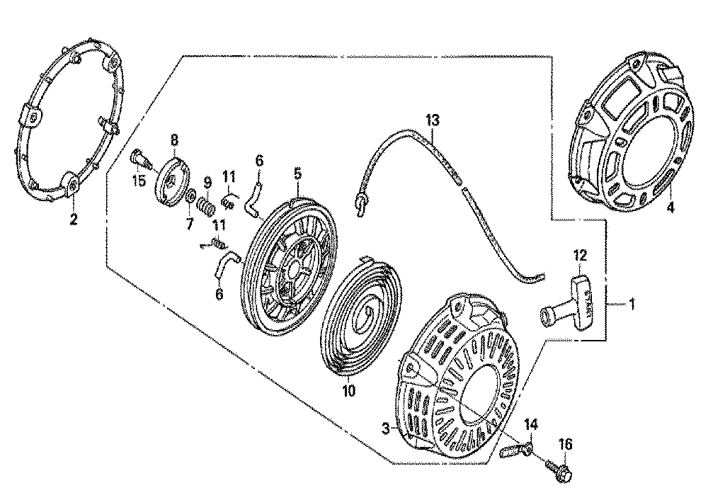 Fig-0 Diagram and Parts List for GX200U Type QX26 Honda Engine