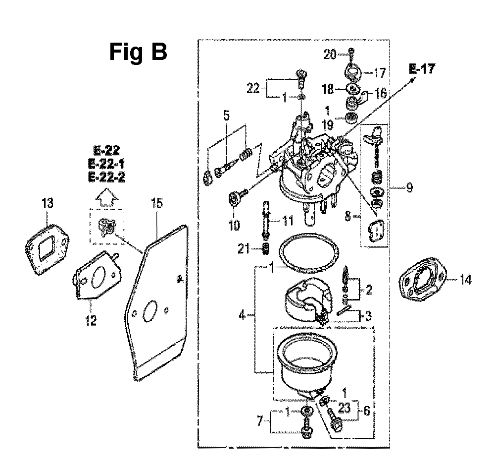 Fig-11 Diagram and Parts List for GXV160UH2 Type N5M Honda Engine