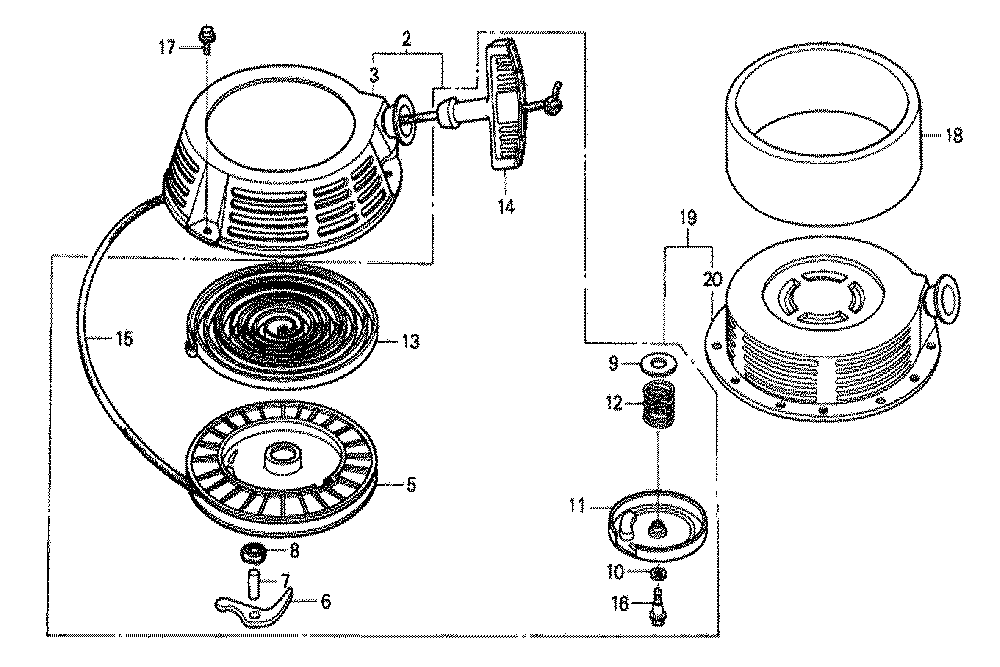 Fig-0 Diagram and Parts List for GXV340K1 Type DAE Honda Engine