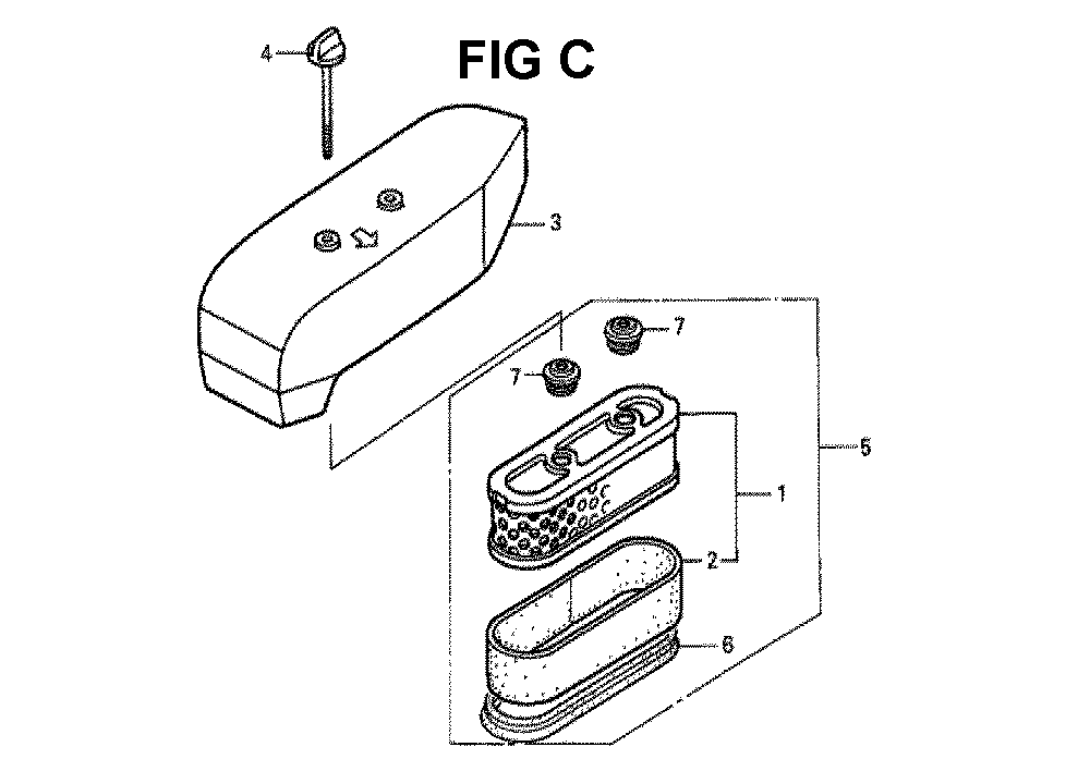 Fig-11 Diagram and Parts List for GXV160K1 Type N126 Honda Engine