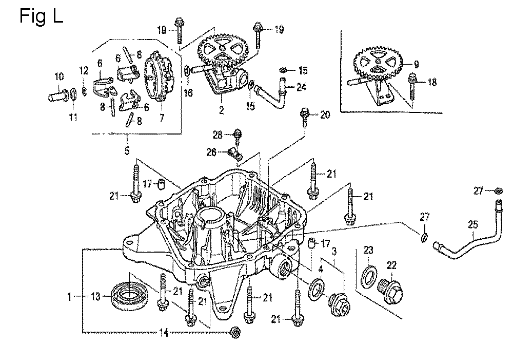 Fig-12 Diagram and Parts List for GCV530 Type QEA1A Honda Engine