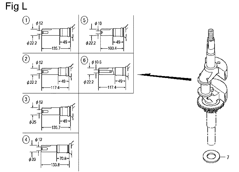 Fig-12 Diagram and Parts List for GCV160LA Type N5MF Honda Engine