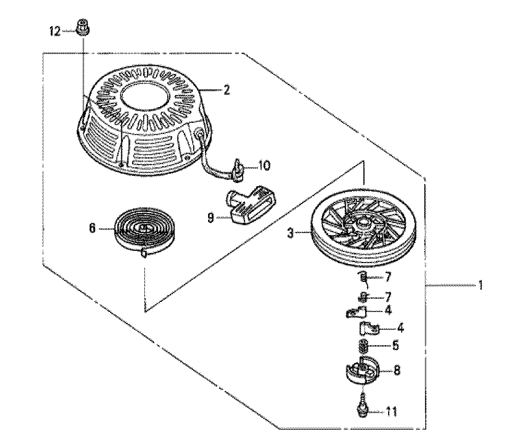 Fig-0 Diagram and Parts List for GXV340A2 Type DE33 Honda Engine