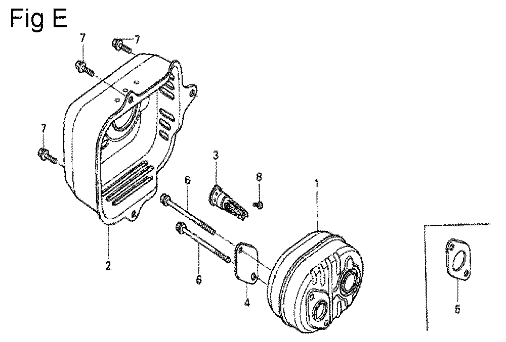 Fig-5 Diagram and Parts List for GSV190A Type S3A Honda Engine