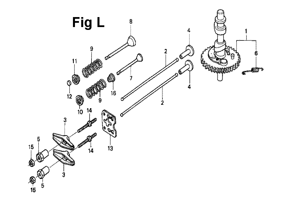 Fig-5 Diagram and Parts List for GXV120 Type N2T Honda Engine
