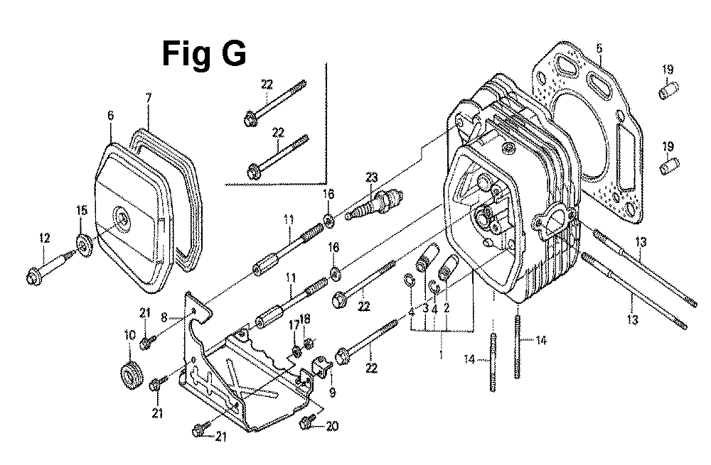 Fig-2 Diagram and Parts List for GXV270 Type DN2 Honda Engine