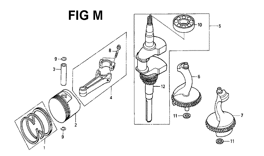 Fig-4 Diagram and Parts List for GXV340 Type DX2 Honda Engine