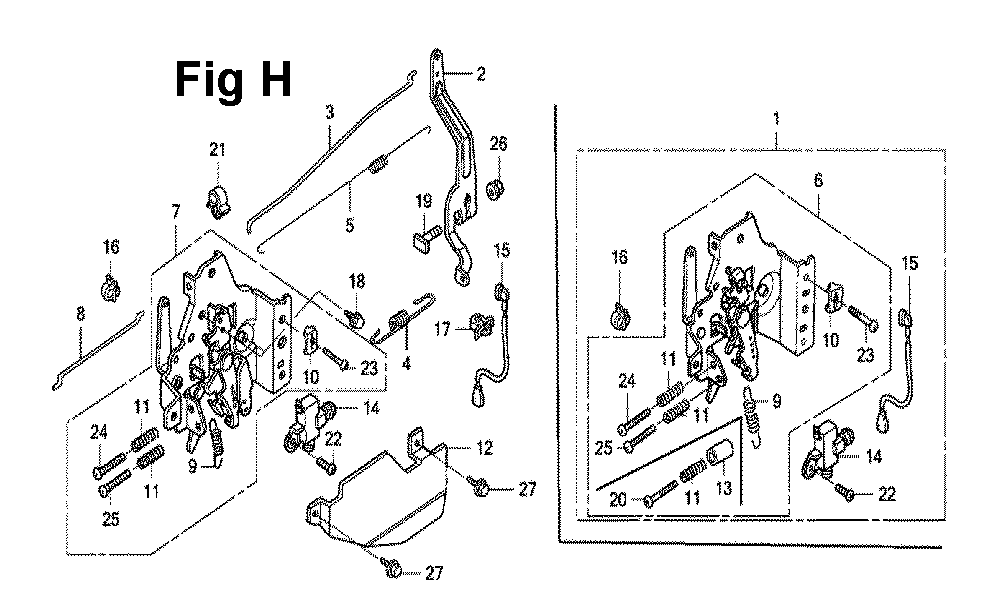 Fig-5 Diagram and Parts List for GXV160UH2 Type N1MH Honda Engine