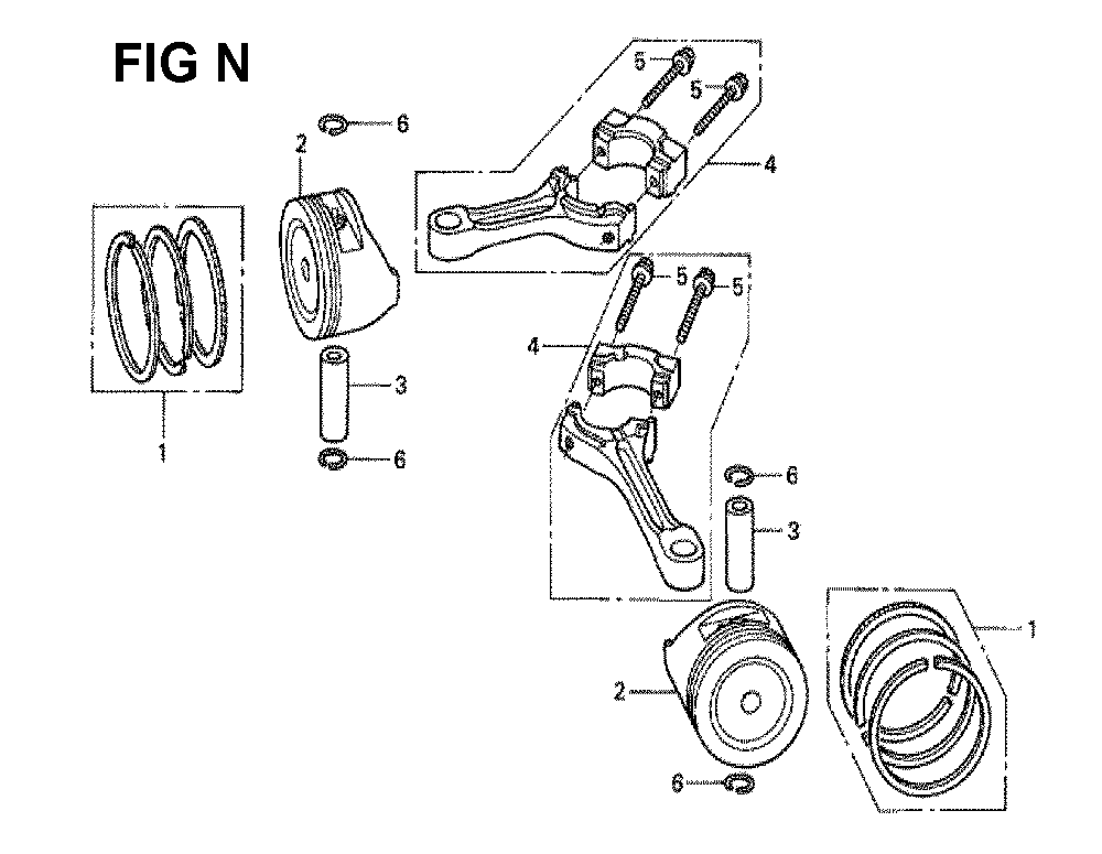 Fig-2 Diagram and Parts List for GXV530 Type EXA1A Honda Engine