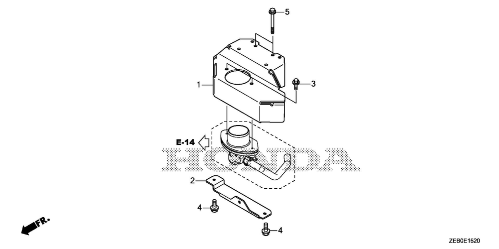 Air Cleaner Stay Diagram and Parts List for GXV800IRH (Type QYX4)(GJALH-1000001-9999999) Honda Engine