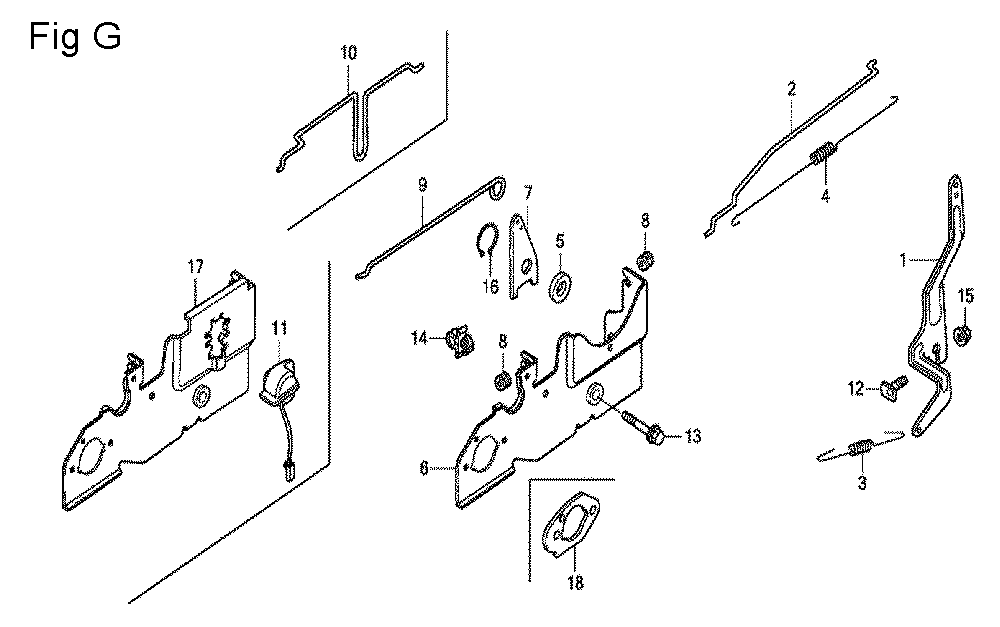 Fig-7 Diagram and Parts List for GCV160A Type A1AF Honda Engine